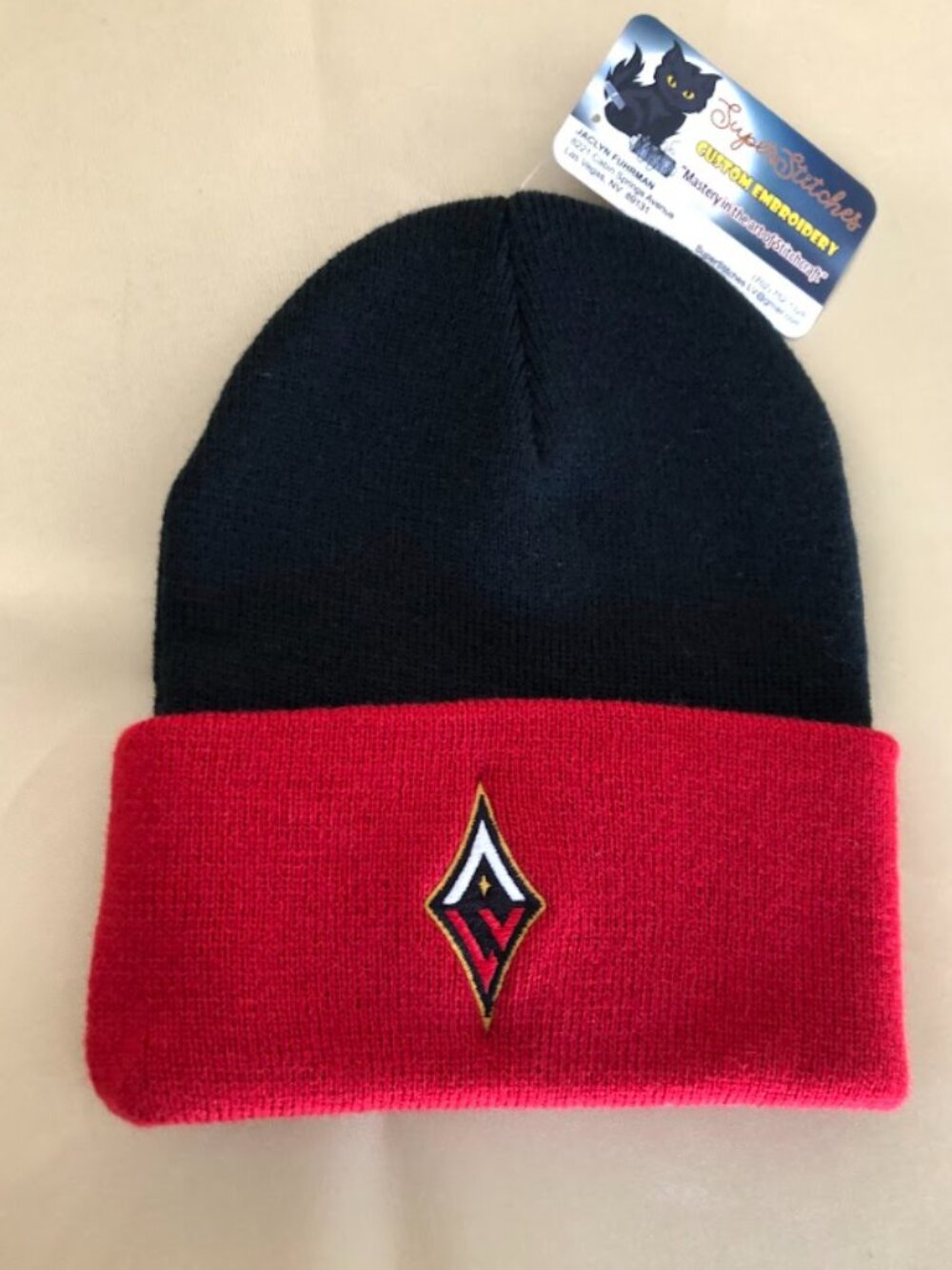 Las Vegas Aces Red and Black Cuffed Beanies!